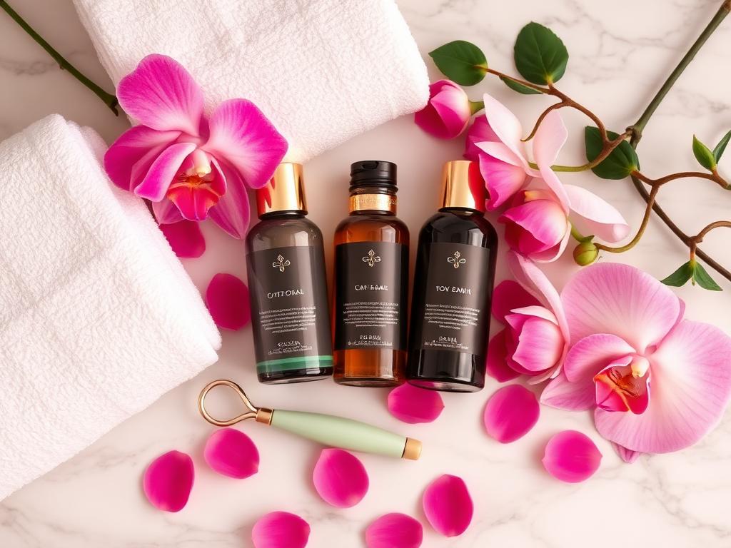 Luxury facial and skincare treatment products