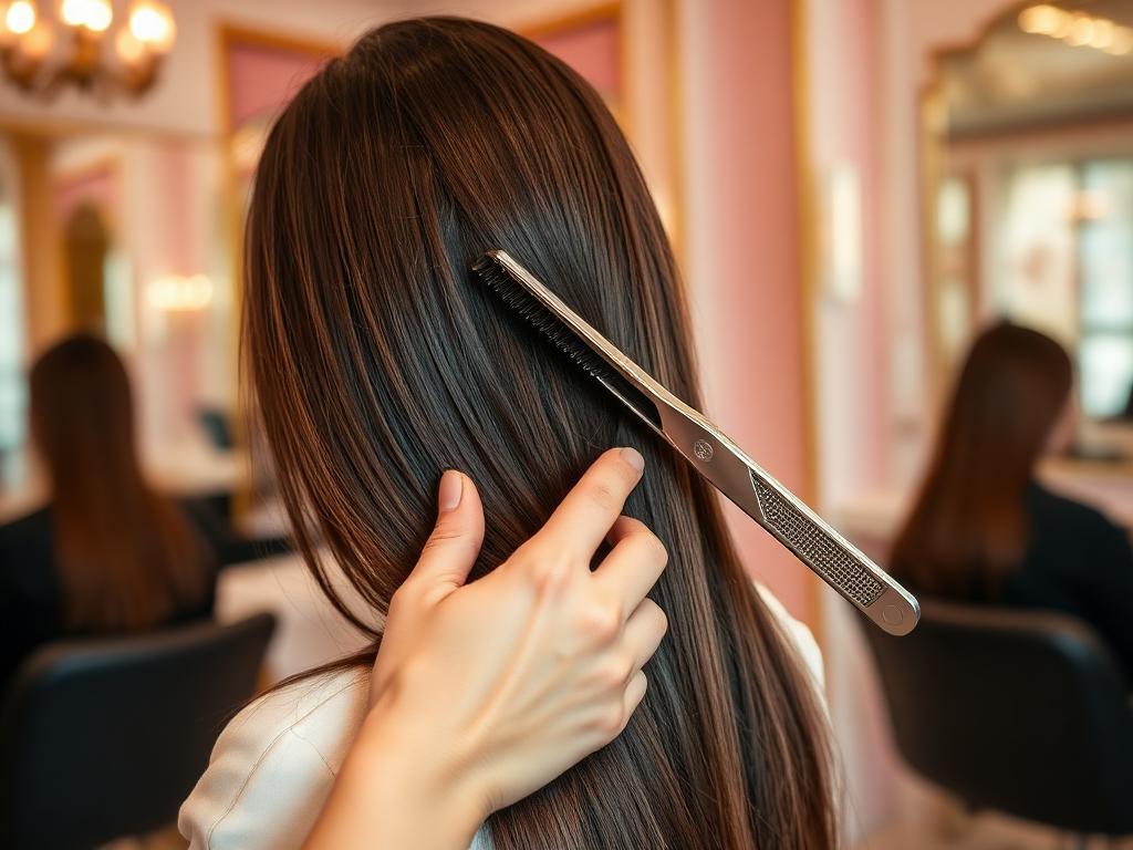 Precision hair styling at Bella Vie Salon